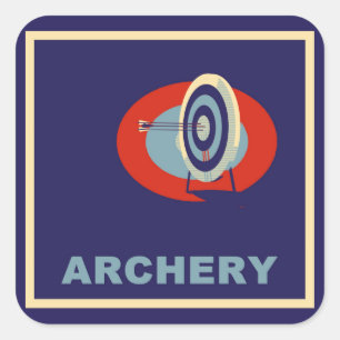 ARCHERY VIERKANTE STICKER