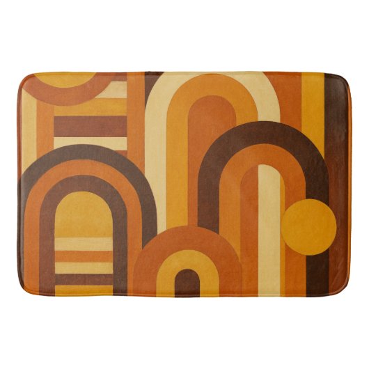 Arches and Sunspots Retro MCM Geometric Design Badmat (Voorkant)