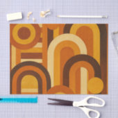 Arches and Sunspots Retro MCM Geometric Design Tissuepapier (Craft)