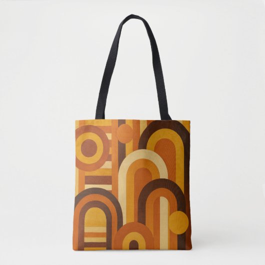 Arches and Sunspots Retro MCM Geometric Design Tote Bag (Voorkant)