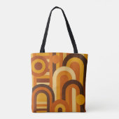 Arches and Sunspots Retro MCM Geometric Design Tote Bag (Achterkant)