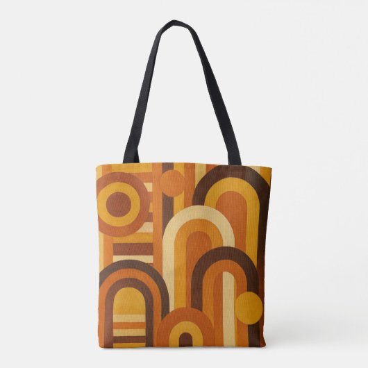 Arches and Sunspots Retro MCM Geometric Design Tote Bag (Achterkant)