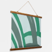 Arches in Groen en Grijs Hangend Wandkleed (Gebogen)