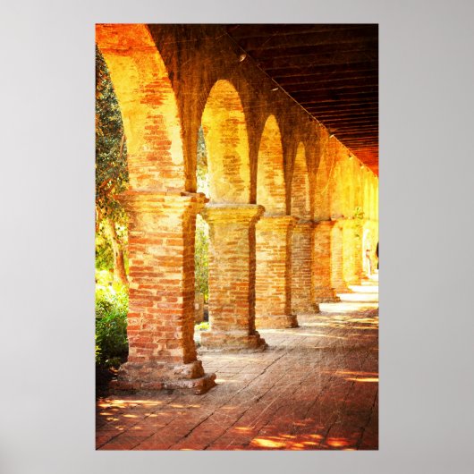 Arches Mission San Juan Capistrano Poster (Voorkant)