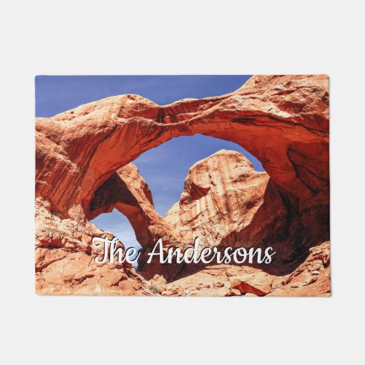 Arches nat. Park met Witte Naam of Bericht Deurmat (Voorkant)