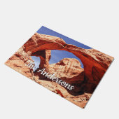 Arches nat. Park met Witte Naam of Bericht Deurmat (Schuin)