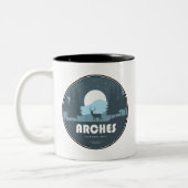 Arches Nationaal Park Herten Tweekleurige Koffiemok (Links)