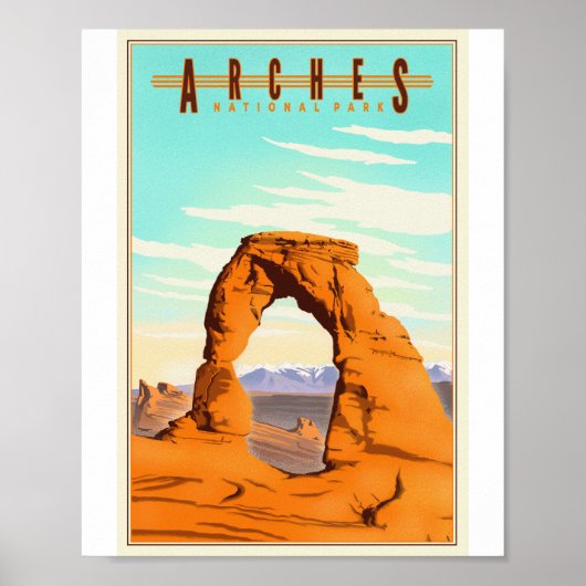 Arches Nationaal Park Litho Kunstwerk Poster (Voorkant)