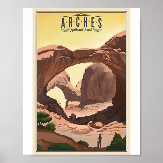 Arches Nationaal Park Litho Kunstwerk Poster (Voorkant)