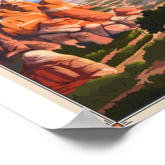 Arches Nationaal Park Litho Kunstwerk Poster (Hoek)