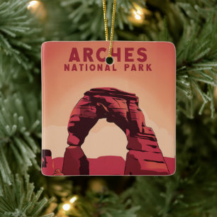 Arches Nationaal Park Minimalistische illustratie Keramisch Ornament