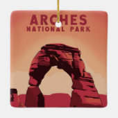 Arches Nationaal Park Minimalistische illustratie Keramisch Ornament (Achterkant)