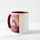 Arches Nationaal Park Minimalistische illustratie Mok (Voorkant links)