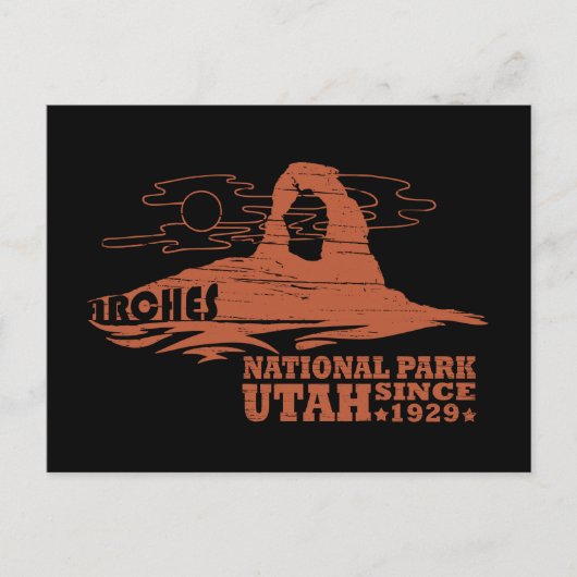 Arches Nationaal park Moab Utah  kunst Feestdagenkaart (Voorkant)