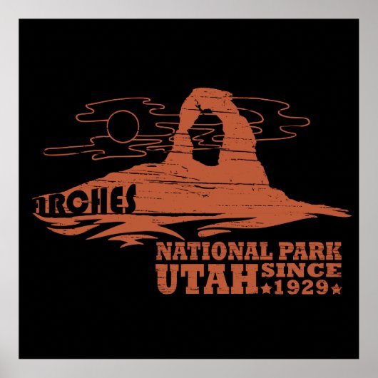 Arches Nationaal park Moab Utah kunst Poster (Voorkant)