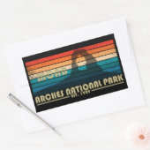 Arches Nationaal park Moab Utah  kunst Rechthoekige Sticker (Envelop)