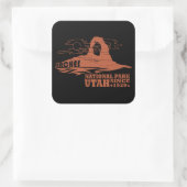 Arches Nationaal park Moab Utah  kunst Vierkante Sticker (Tas)