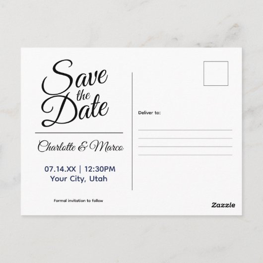 Arches Nationaal Park Save the Date Briefkaart (Achterkant)