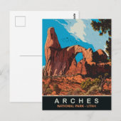 Arches, Nationaal Park, Utah, Reizen Briefkaart (Voorkant / Achterkant)