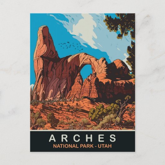 Arches, Nationaal Park, Utah, Reizen Briefkaart (Voorkant)