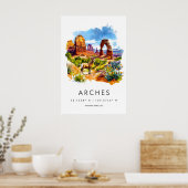 Arches National Park Aquarelposter Arches Poster (Keuken)