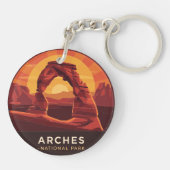 Arches National Park bij zonsondergang Sleutelhanger (Achterkant)