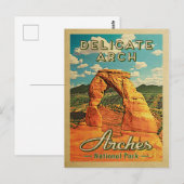 Arches National Park Briefkaart Retro Delicate Arc (Voorkant / Achterkant)