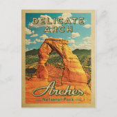 Arches National Park Briefkaart Retro Delicate Arc (Voorkant)