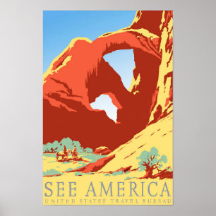 Arches National Park Colorado co Vintage Travel Poster