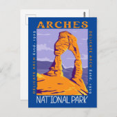 Arches National Park Delicate Arch  Briefkaart (Voorkant / Achterkant)