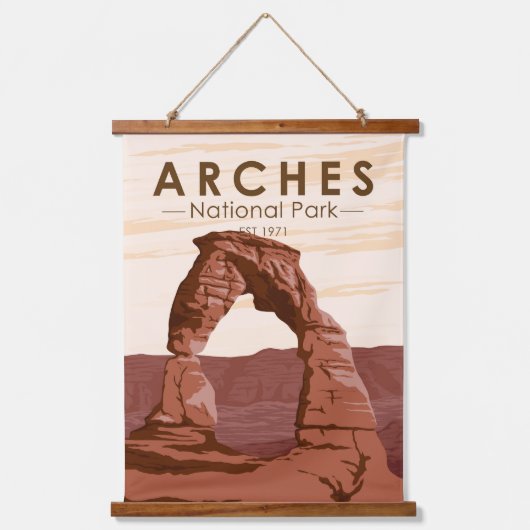 Arches National Park Delicate Arch  Hangend Wandkleed (Voorkant)