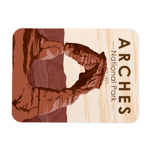 Arches National Park Delicate Arch  Magneet (Horizontaal)