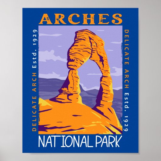 Arches National Park Delicate Arch  Poster (Voorkant)