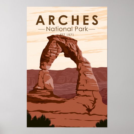 Arches National Park Delicate Arch  Poster (Voorkant)