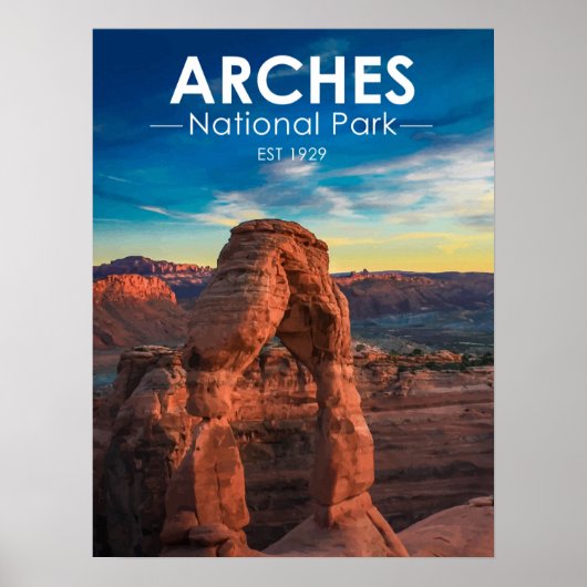 Arches National Park Delicate Arch Poster (Voorkant)