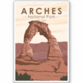 Arches National Park Delicate Arch Sticker (Voorkant)