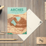 Arches National Park Double Arch Briefkaart<br><div class="desc">Het vectorkunstwerk van vonken ontwerp. Het park ligt ten noorden van Moab in de staat Utah. Borduurt door de Colorado in het zuidoosten,  het is bekend als de locatie van meer dan 2.000 natuurlijne zandstenen archen.</div>