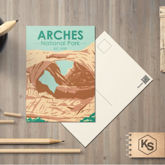 Arches National Park Double Arch Briefkaart