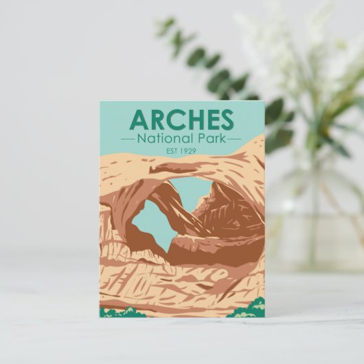 Arches National Park Double Arch Briefkaart (Staand voorkant)