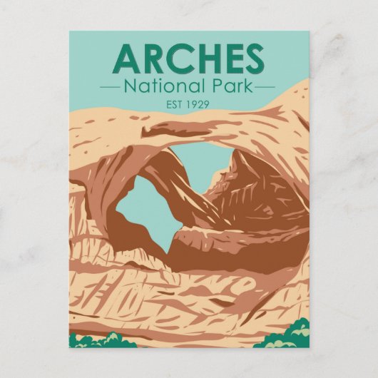 Arches National Park Double Arch Briefkaart (Voorkant)