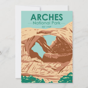 Arches National Park Double Arch Feestdagenkaart