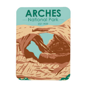 Arches National Park Double Arch Magnet Magneet