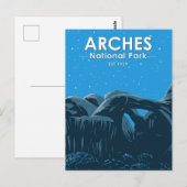 Arches National Park Double Arch Night Sky  Briefkaart (Voorkant / Achterkant)