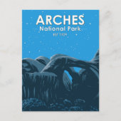 Arches National Park Double Arch Night Sky  Briefkaart (Voorkant)