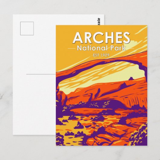 Arches National Park Double Arch Sunset  Briefkaart (Voorkant / Achterkant)