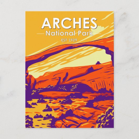 Arches National Park Double Arch Sunset  Briefkaart (Voorkant)