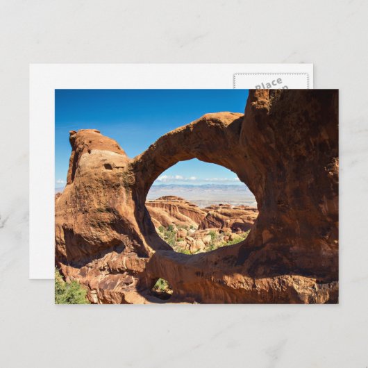 Arches National Park - Double O Arch briefkaart (Voorkant / Achterkant)