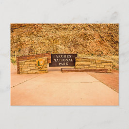 Arches National Park Entrance Sign Briefkaart