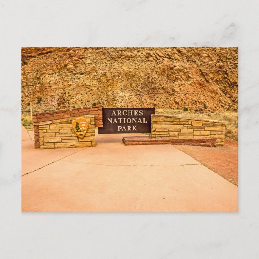 Arches National Park Entrance Sign Briefkaart (Voorkant)