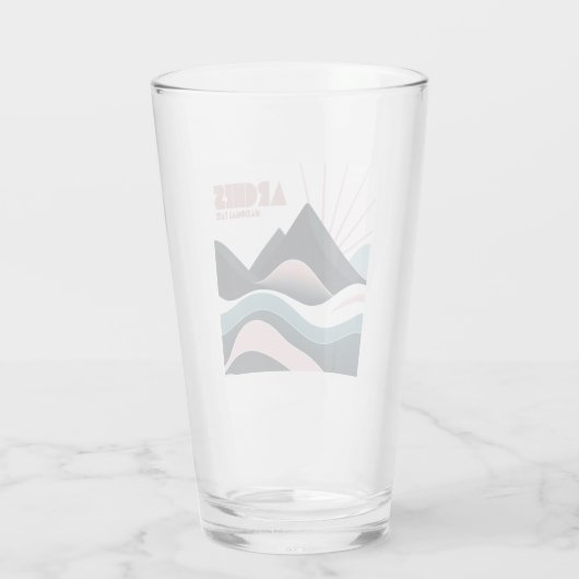 Arches National Park Gekleurde heuvels Glas (Achterkant)